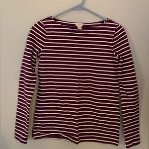 Women’s J. Crew Wide-neck Striped Shirt